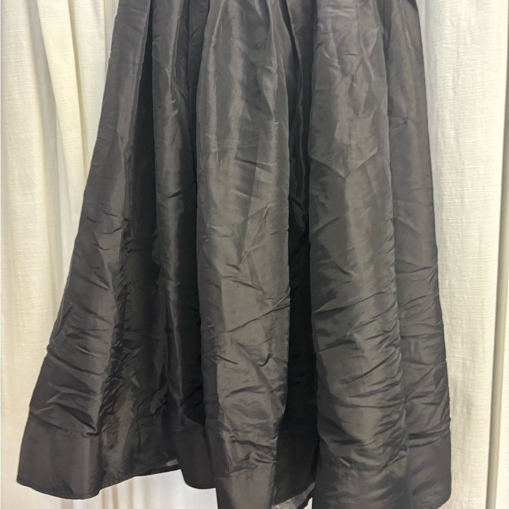 Free People Emilia Black Pleated Full Sheen Maxi Skirt - zipper. - Picture 6 of 10